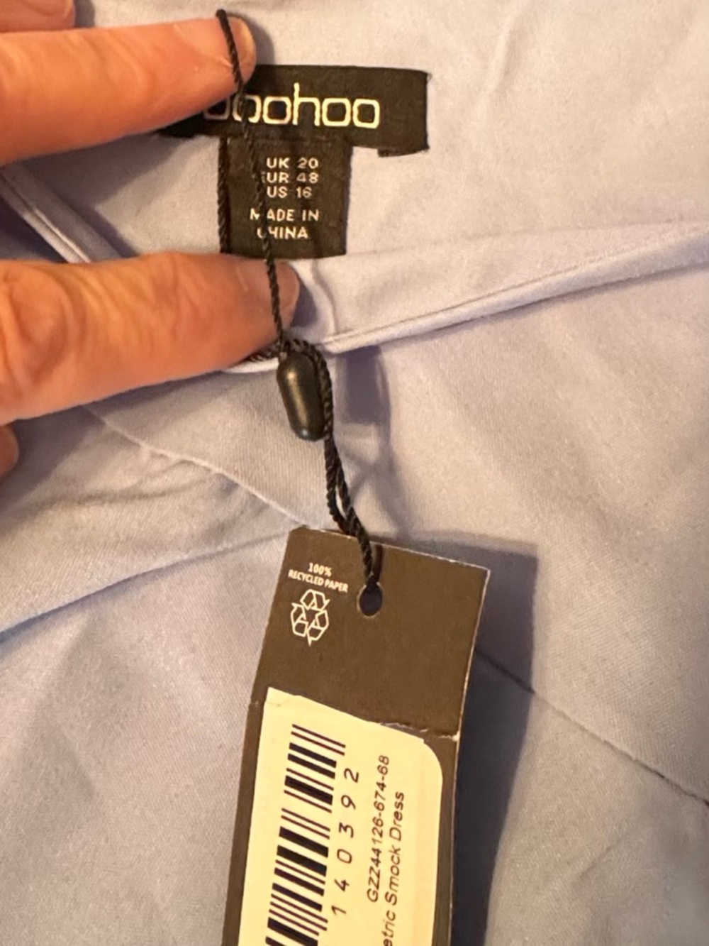 Boohoo puff sleeve, square neck skater mini dress - Picture 4 of 4
